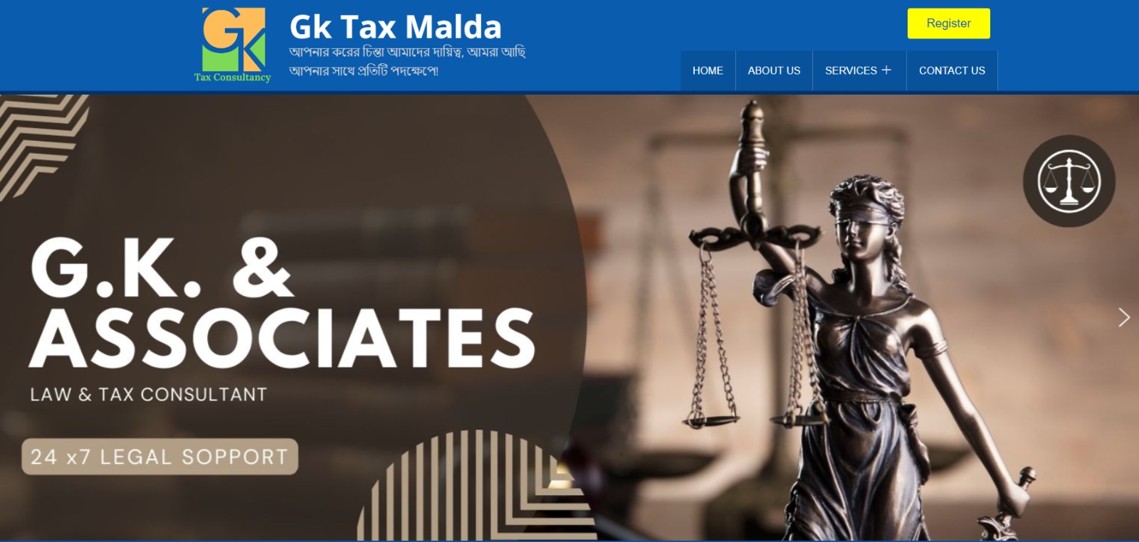 We have designed GK Tax Malda website